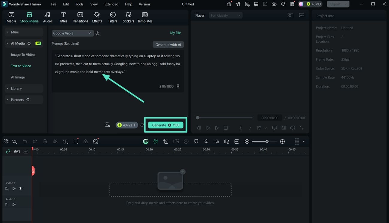 access text to video prompt