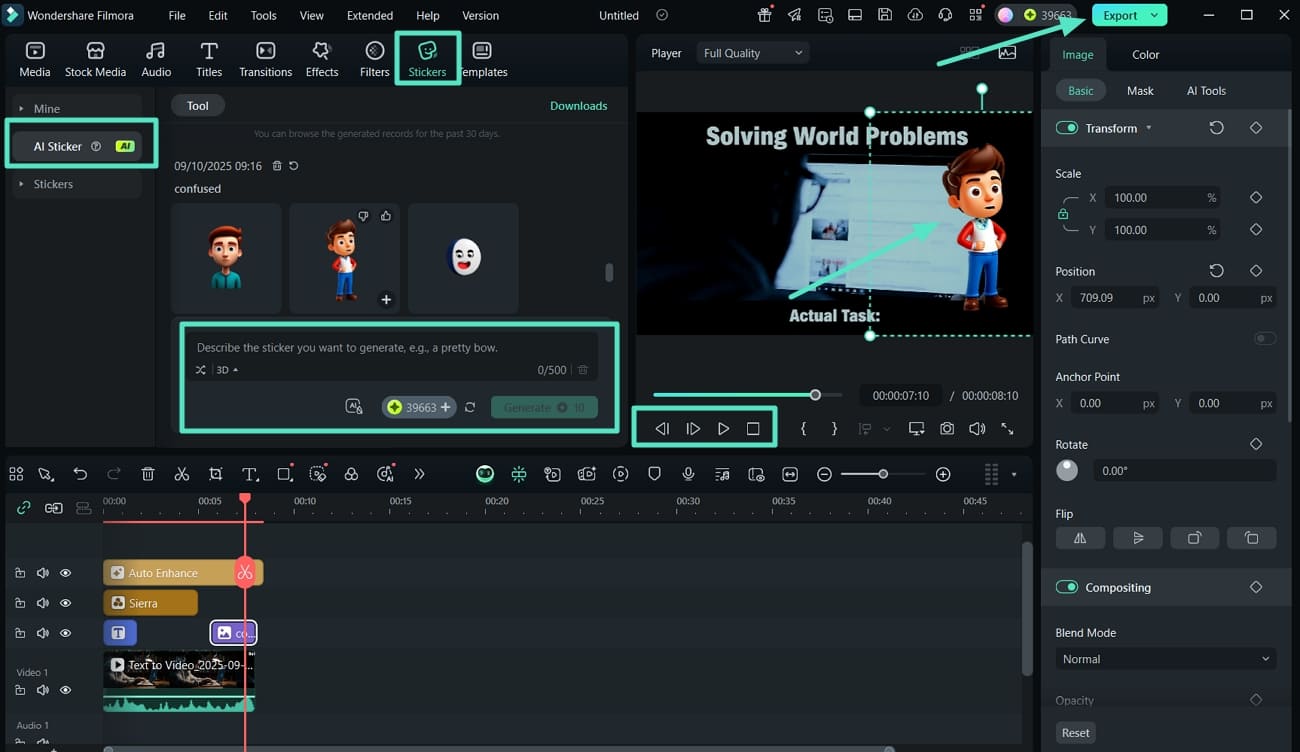 generate ai stickers video