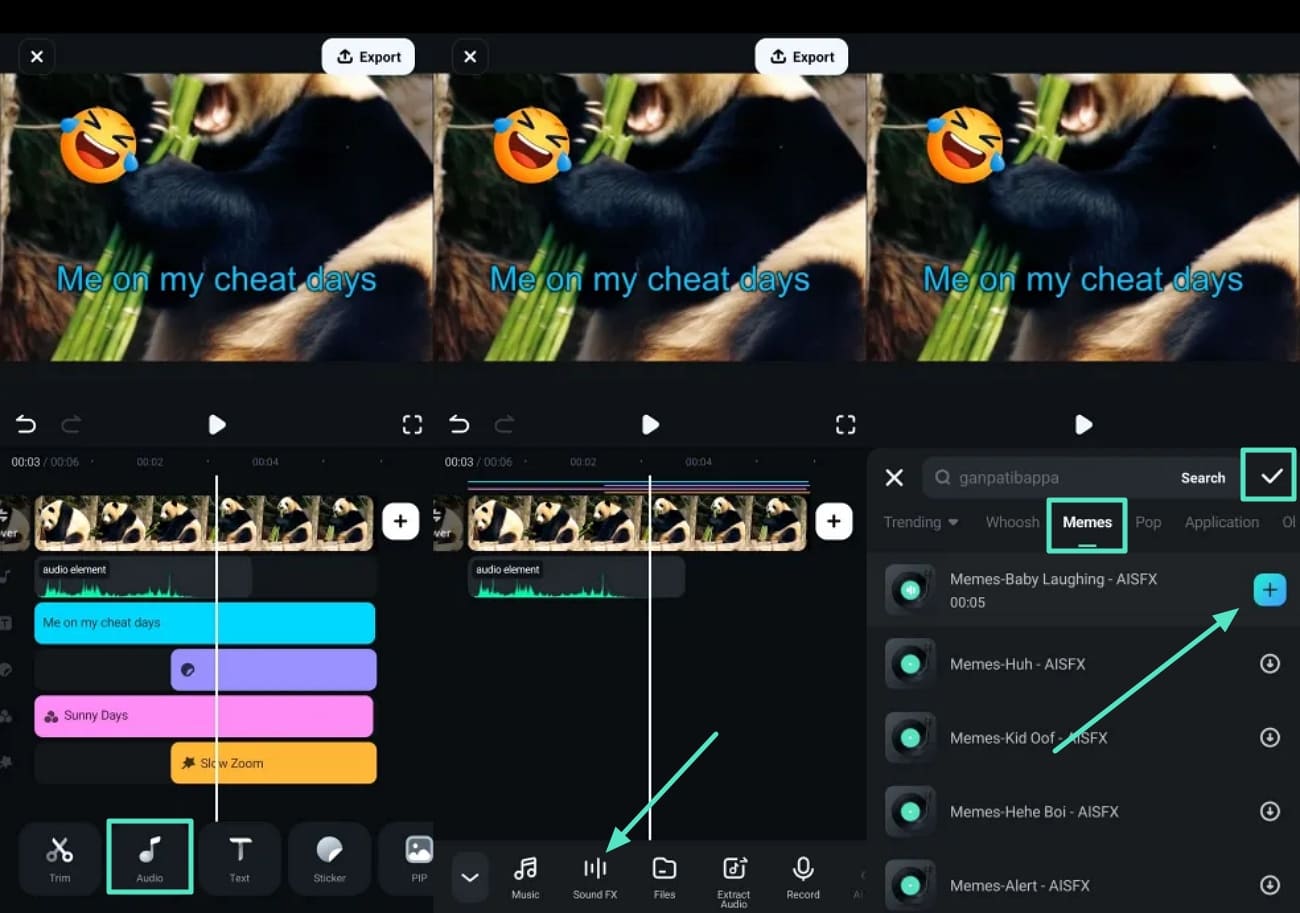 add sound effects to meme