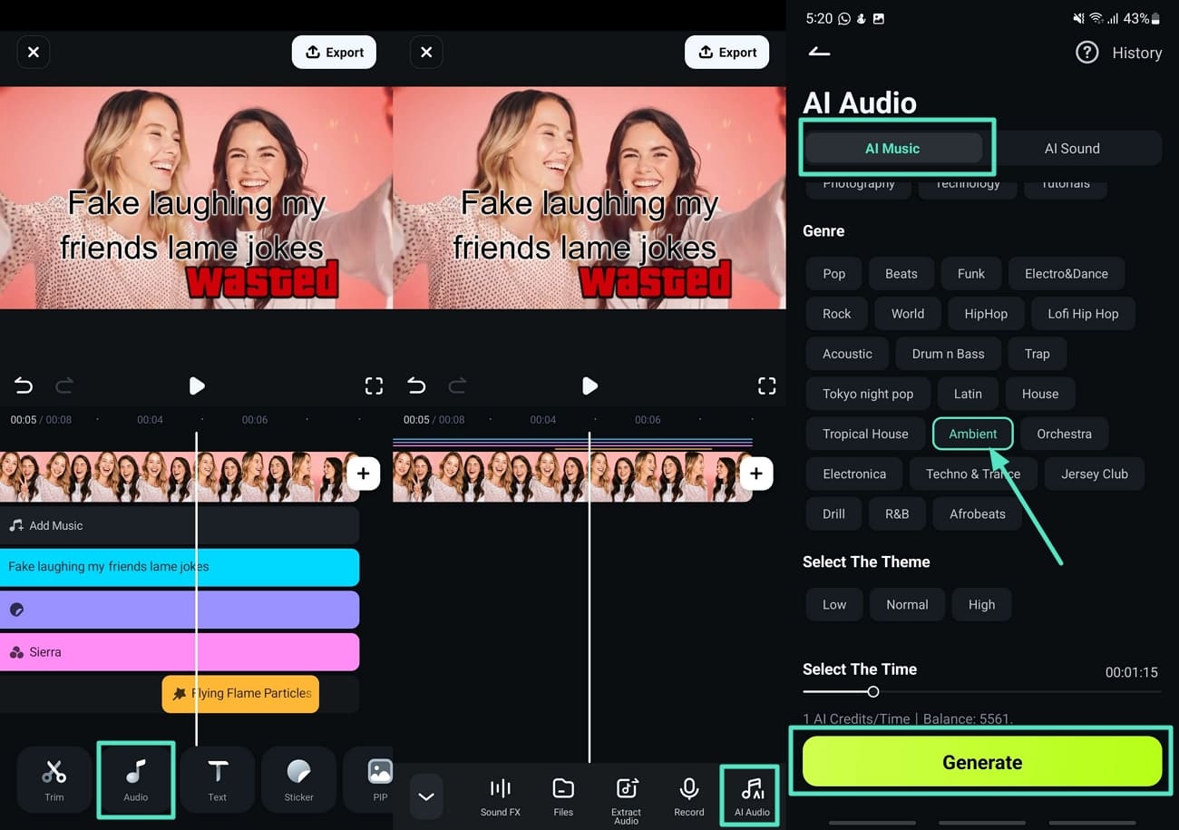 generate ai audio