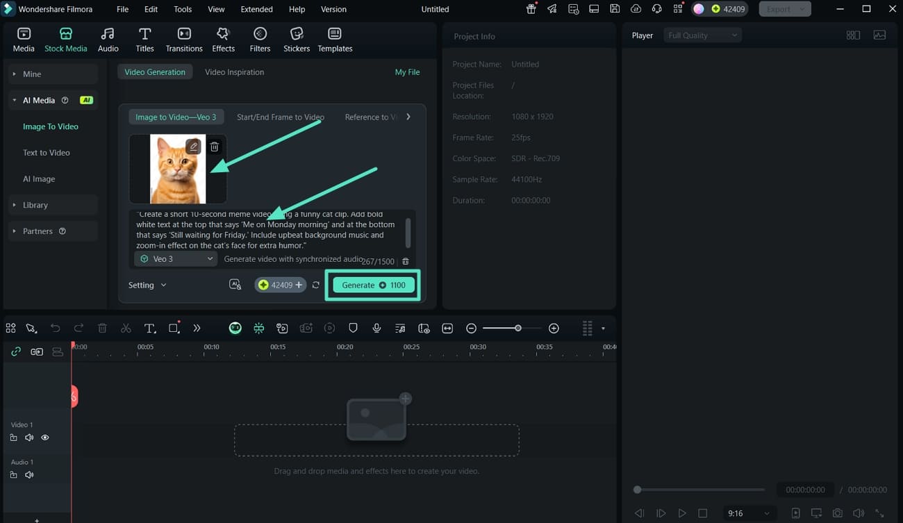 add image and prompt for video