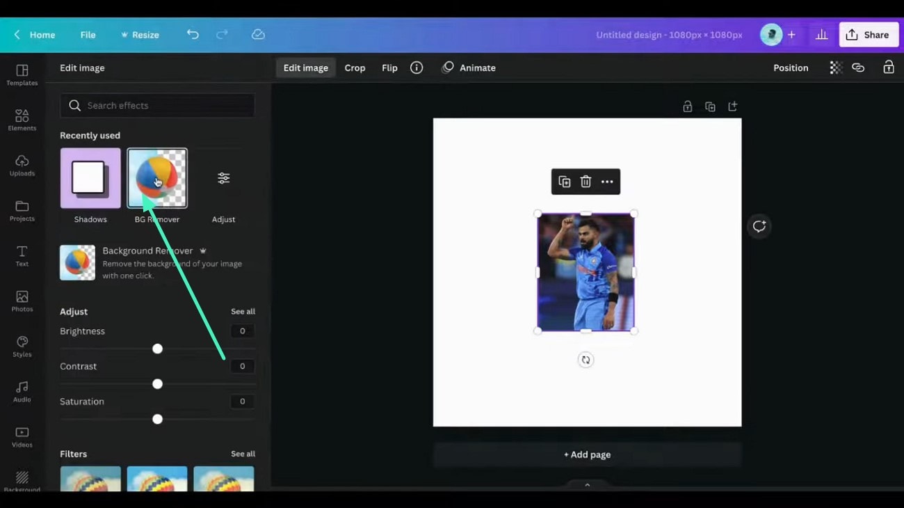 removing background in Canva when turning an image into a sticker