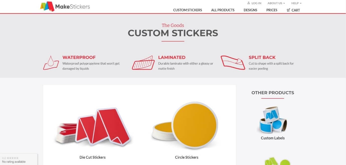 Make Stickers Website
