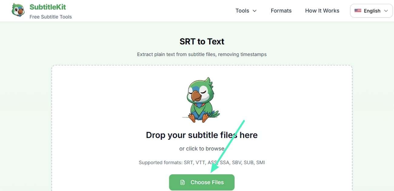 click browse file to upload