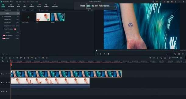 arm tattoo filmora import