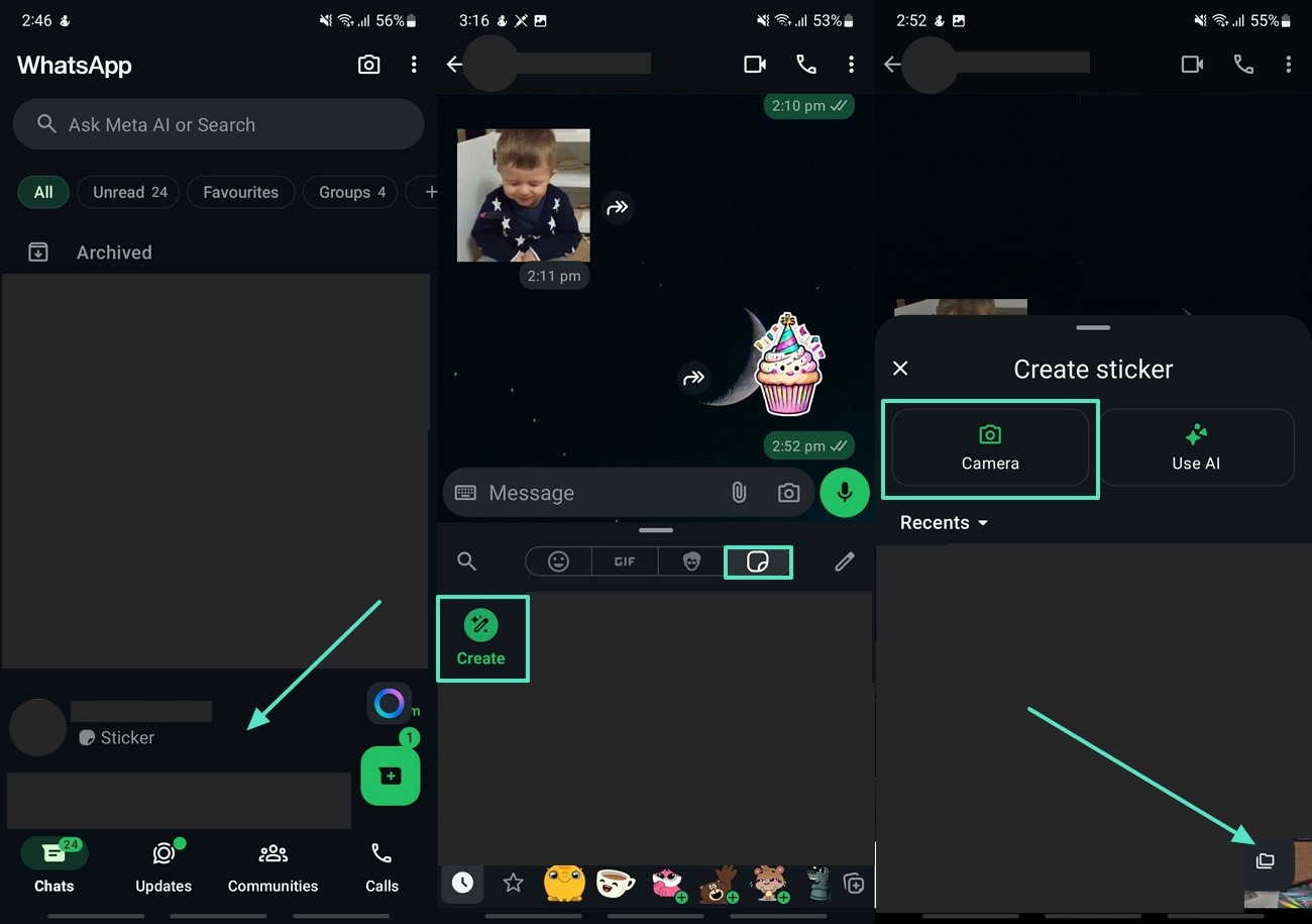 create image to sticker using whatsapp