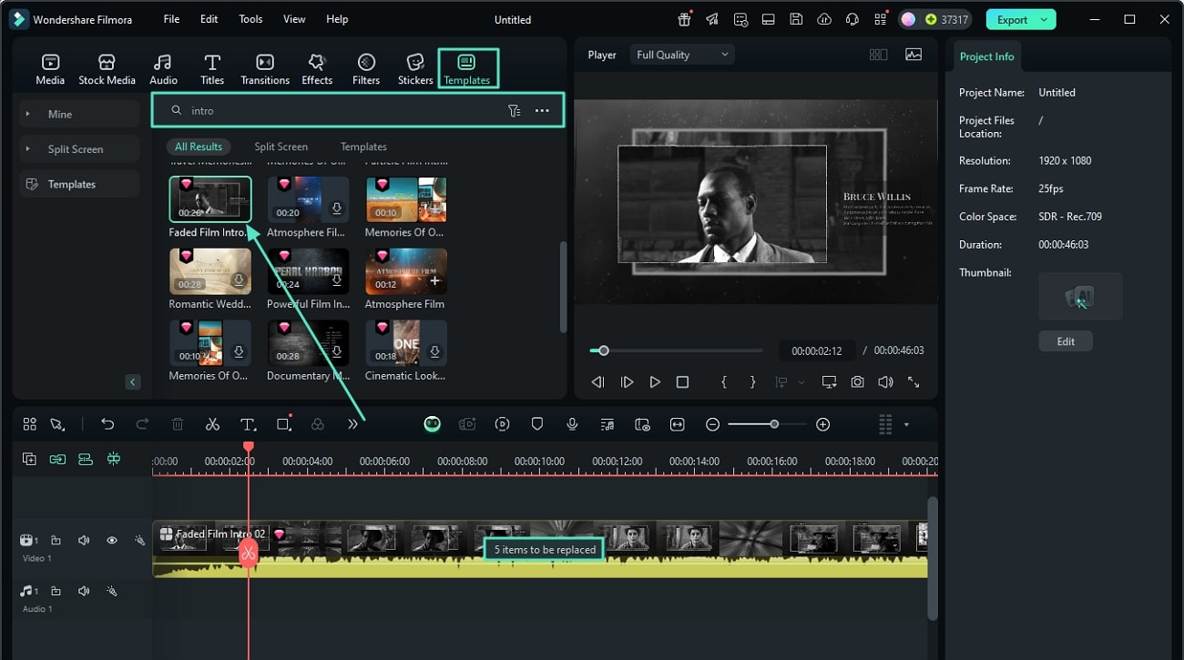 explore templates filmora library