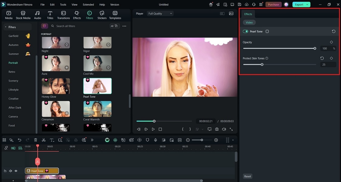 adjusting the effects