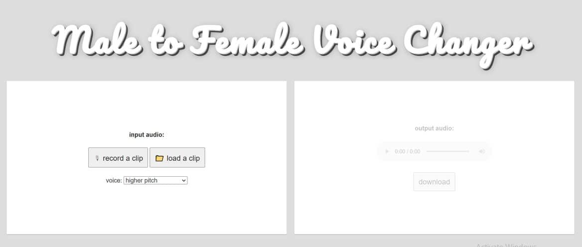  change male to female voice with LingoJam