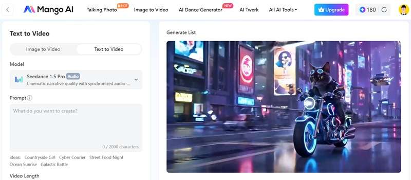 mango ai video generator