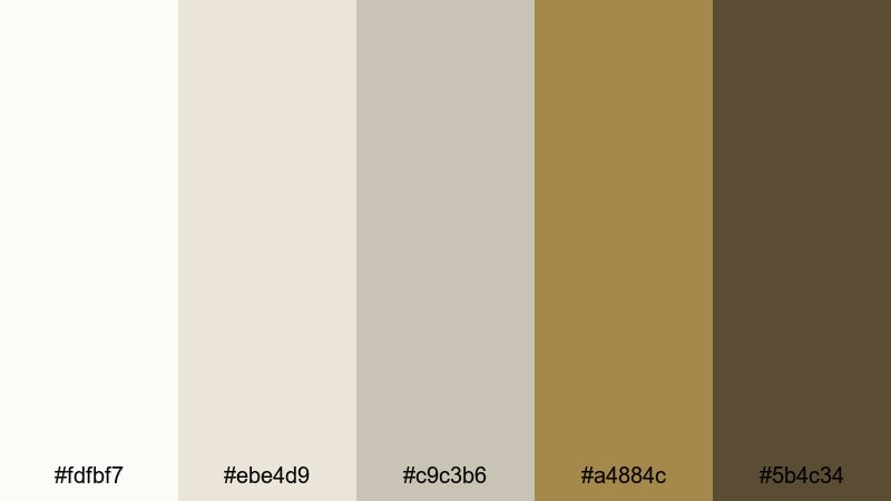marble and gold atrium formal color palette with hex codes