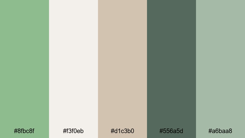 marble atrium glow dark sea green color palette with hex codes