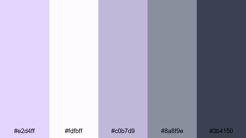 marble atrium whisper wisteria color palette with hex codes