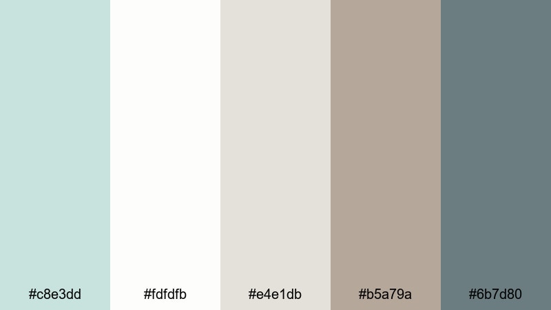 marble bathhouse glow spa color palette with hex codes