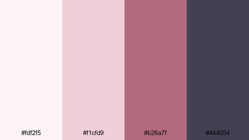 marble rose grid pink maroon color palette with hex codes