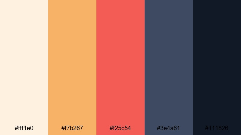 marquee lights at dusk classic color palette with hex codes