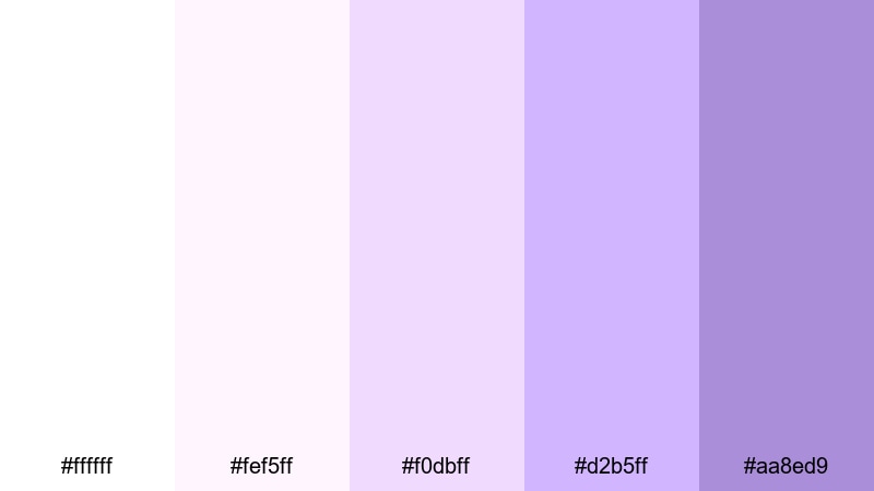 marshmallow lavender vlog white purple color palette with hex codes