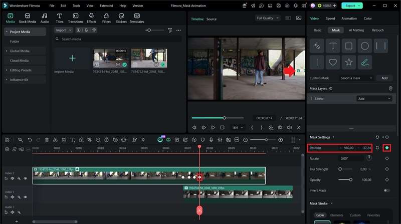create the final keyframe