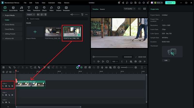 import your primary clip