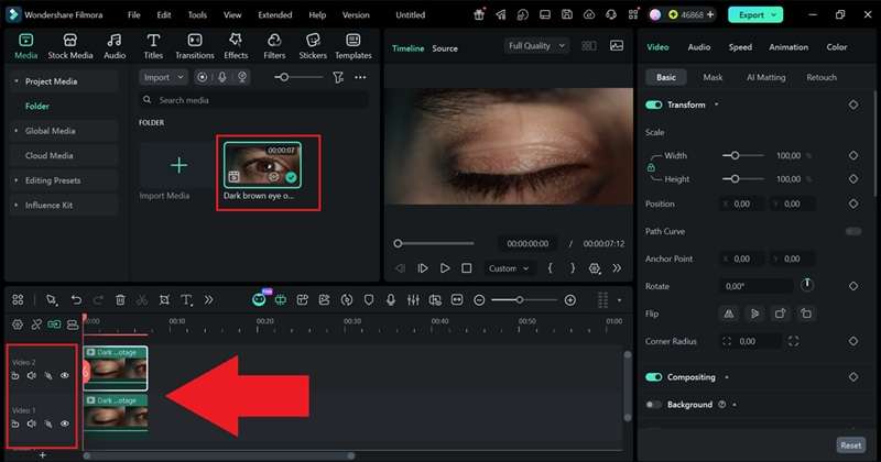 drag your clips to filmora timeline