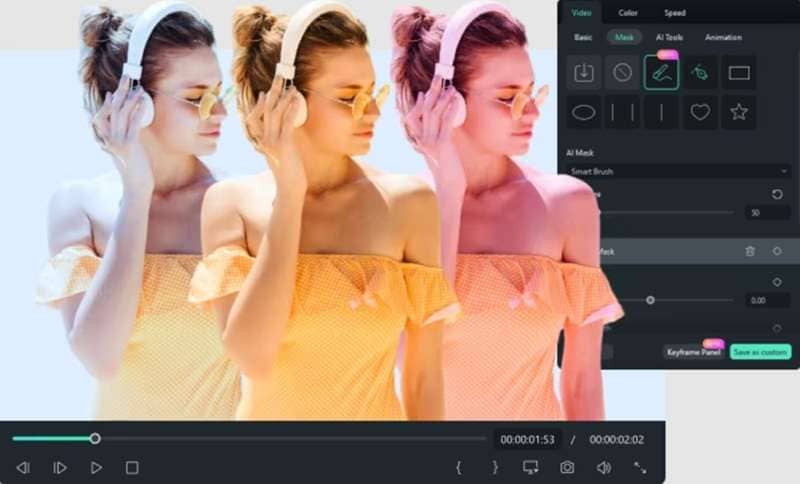 color editing with masking technique