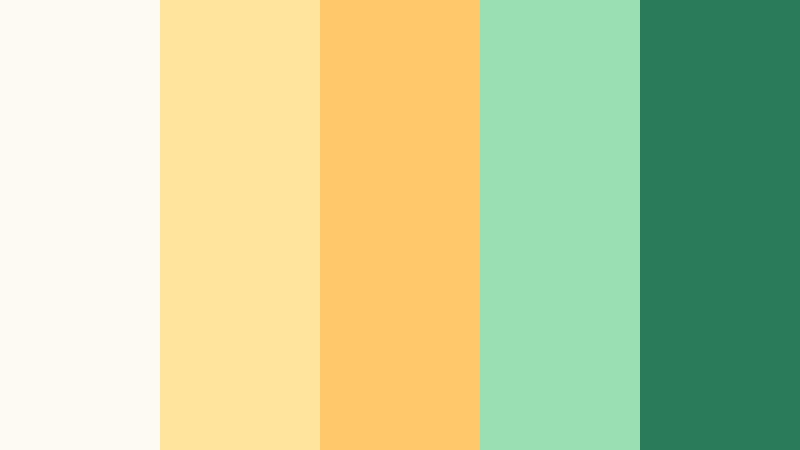 matcha citrus spark mint frost color palette with hex codes
