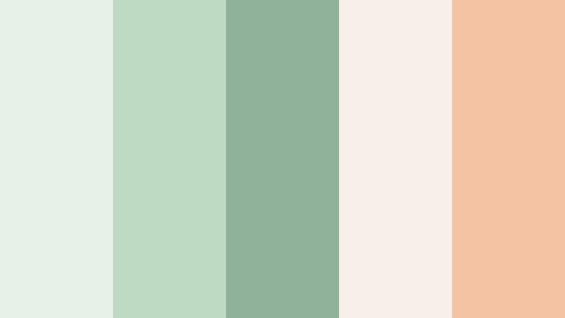 matcha cloud latte pale eucalyptus color palette with hex codes