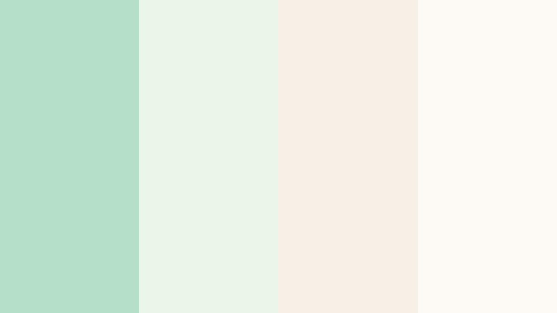 matcha cloud latte powdered mint color palette with hex codes
