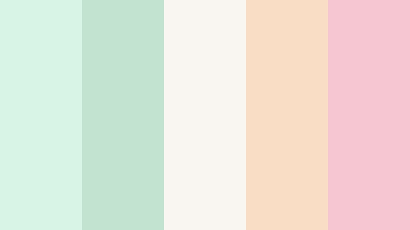 matcha macaron mix pale seafoam color palette with hex codes