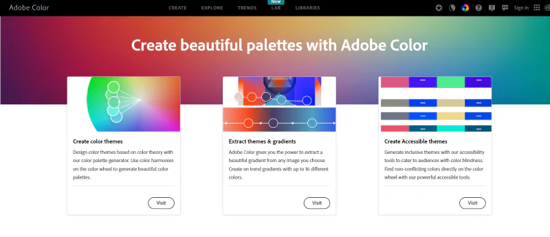 adobe color generador de combinación de colores