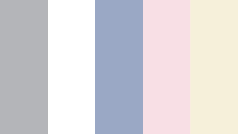 matinee daydream pastels silver screen gray color palette with hex codes