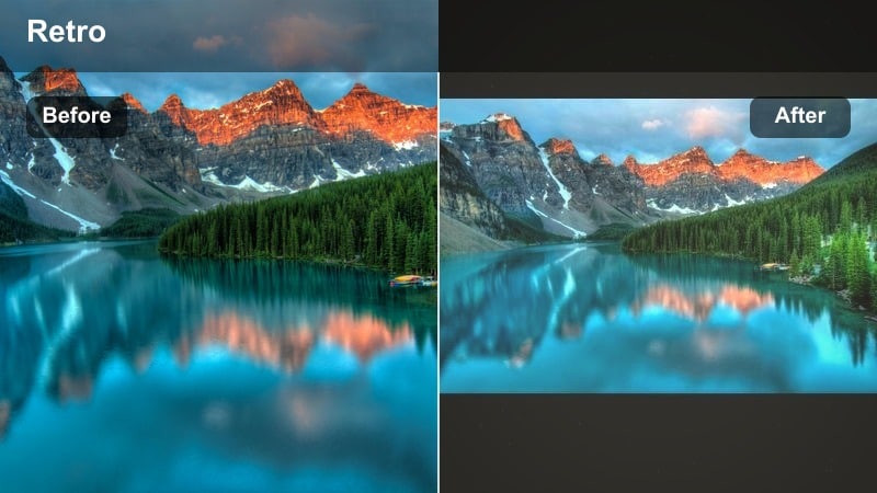 Matte film look on a traveler walking along a hazy coastline