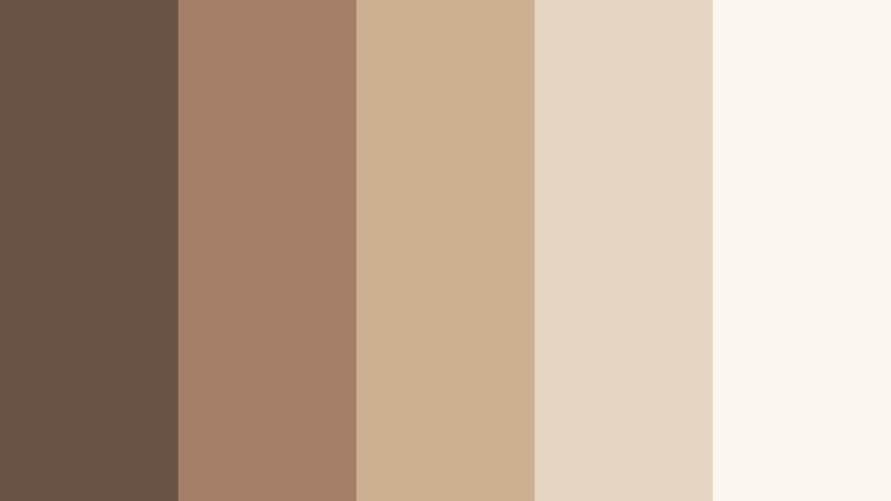 matte oat flatlay latte brown color palette with hex codes
