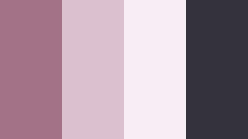 mauve and charcoal luxe dusky mauve color palette with hex codes