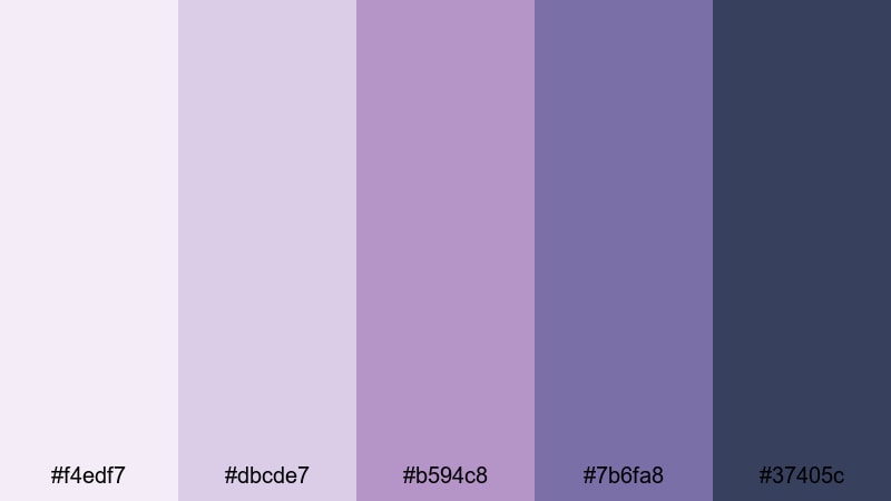 mauve haze morning blue mauve color palette with hex codes
