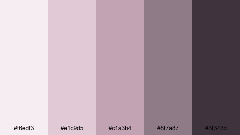 mauve loft neutrals mauve pink color palette with hex codes