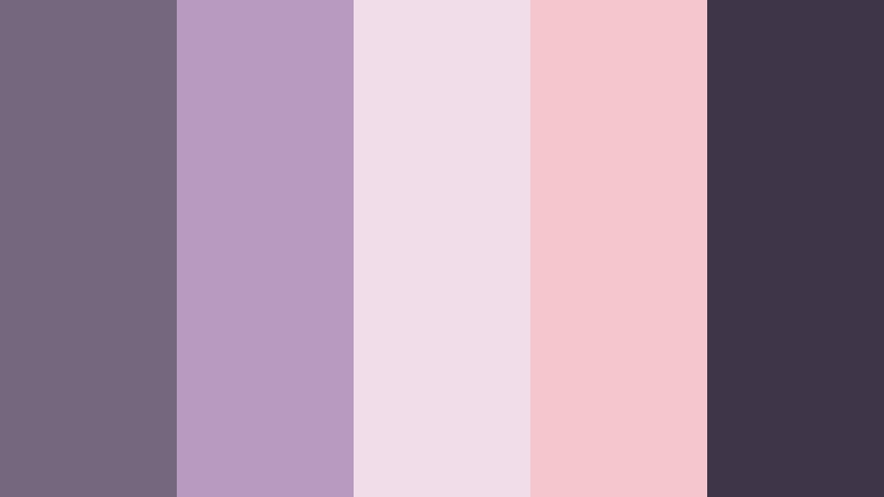 mauve twilight keepsake purple ash color palette with hex codes