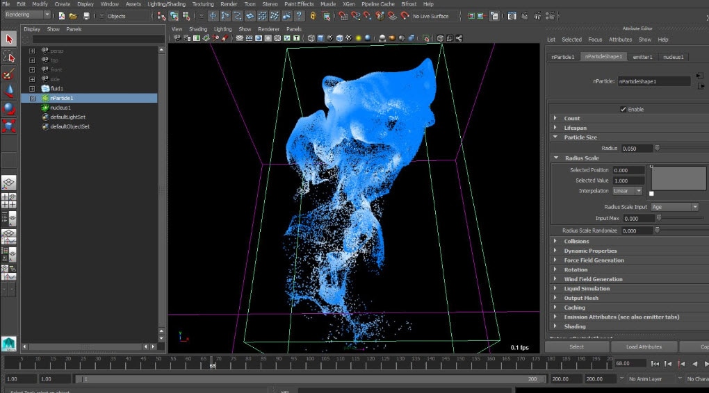 Aplicación de animación 3D Maya