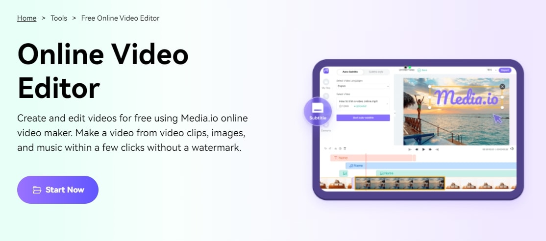 Media.io   free online video editor 