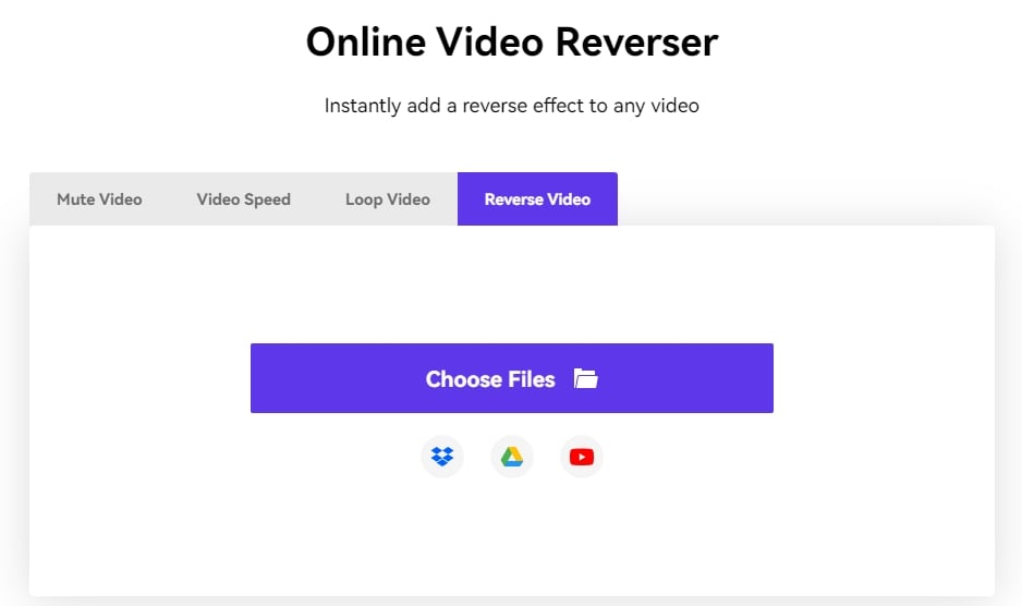 Media.io reverse video online 
