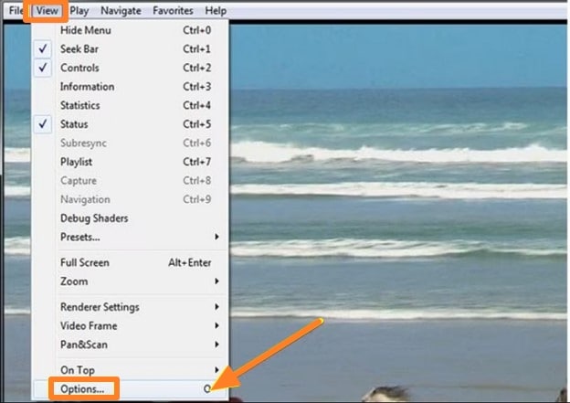 options in media player classic