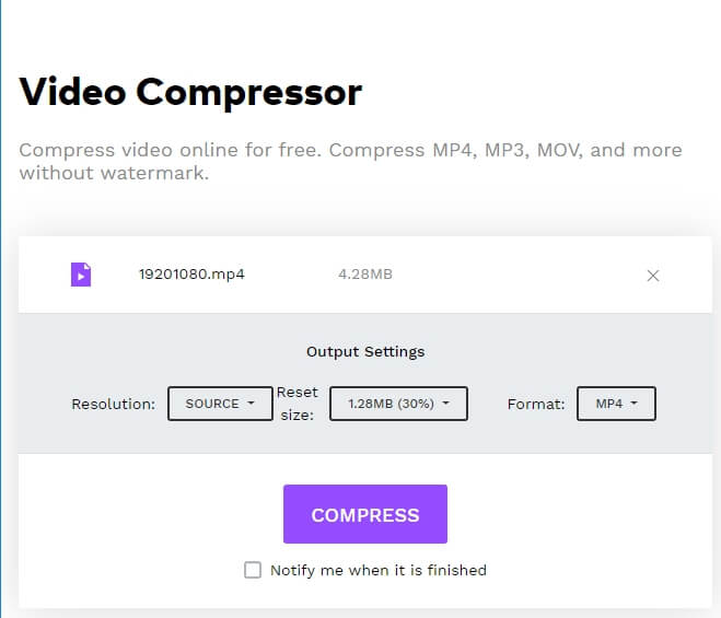 Media.io online video compressor  