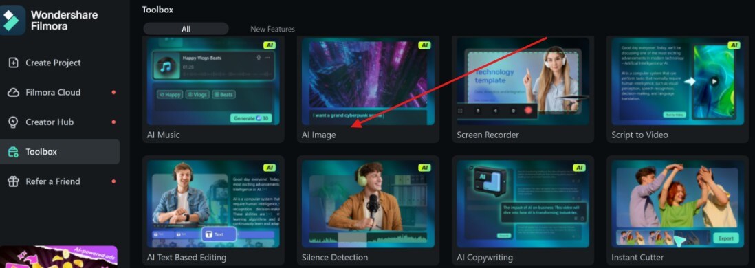 launch the filmora tool