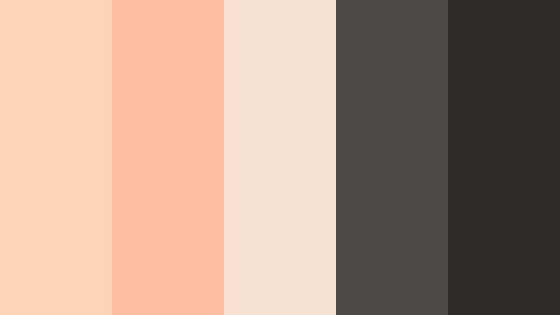 melon and charcoal focus pale melon color palette with hex codes