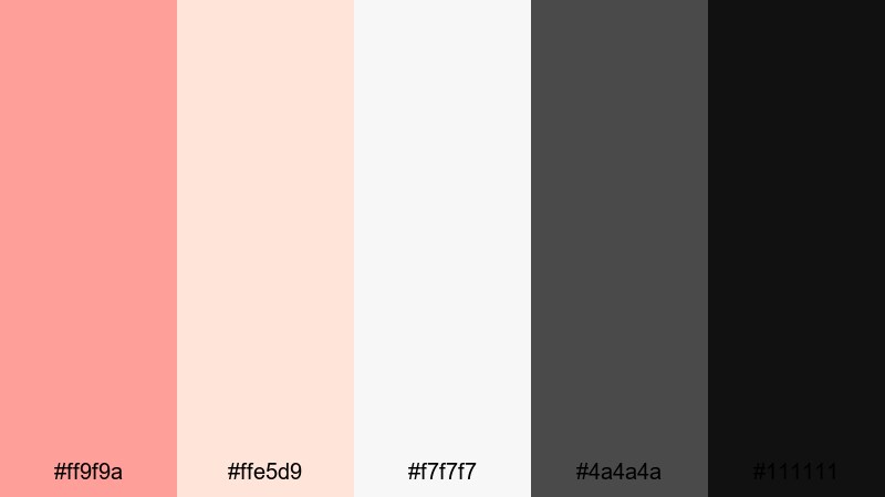 melon charcoal contrast melon color palette with hex codes