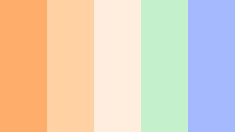 melon cream vibes glow orange color palette with hex codes