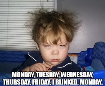 weekend passed in blink