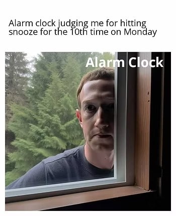 alarm clock on monday meme
