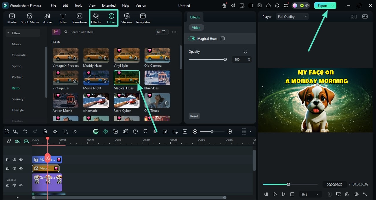 add effects and filters