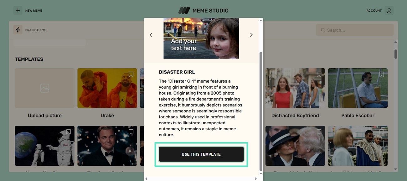 use meme studio template